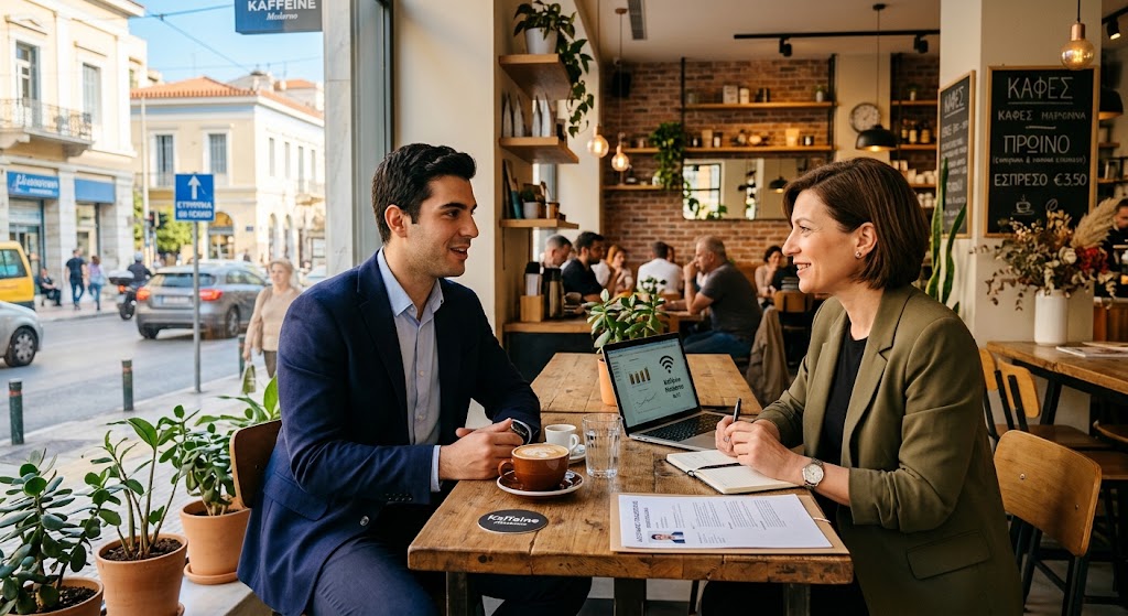 Barista και manager σε σύγχρονο ελληνικό καφέ